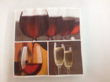 Wine glass design three-ply party napkins