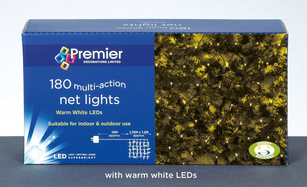 180 warm white LED Christmas net lights