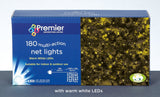 180 warm white LED Christmas net lights