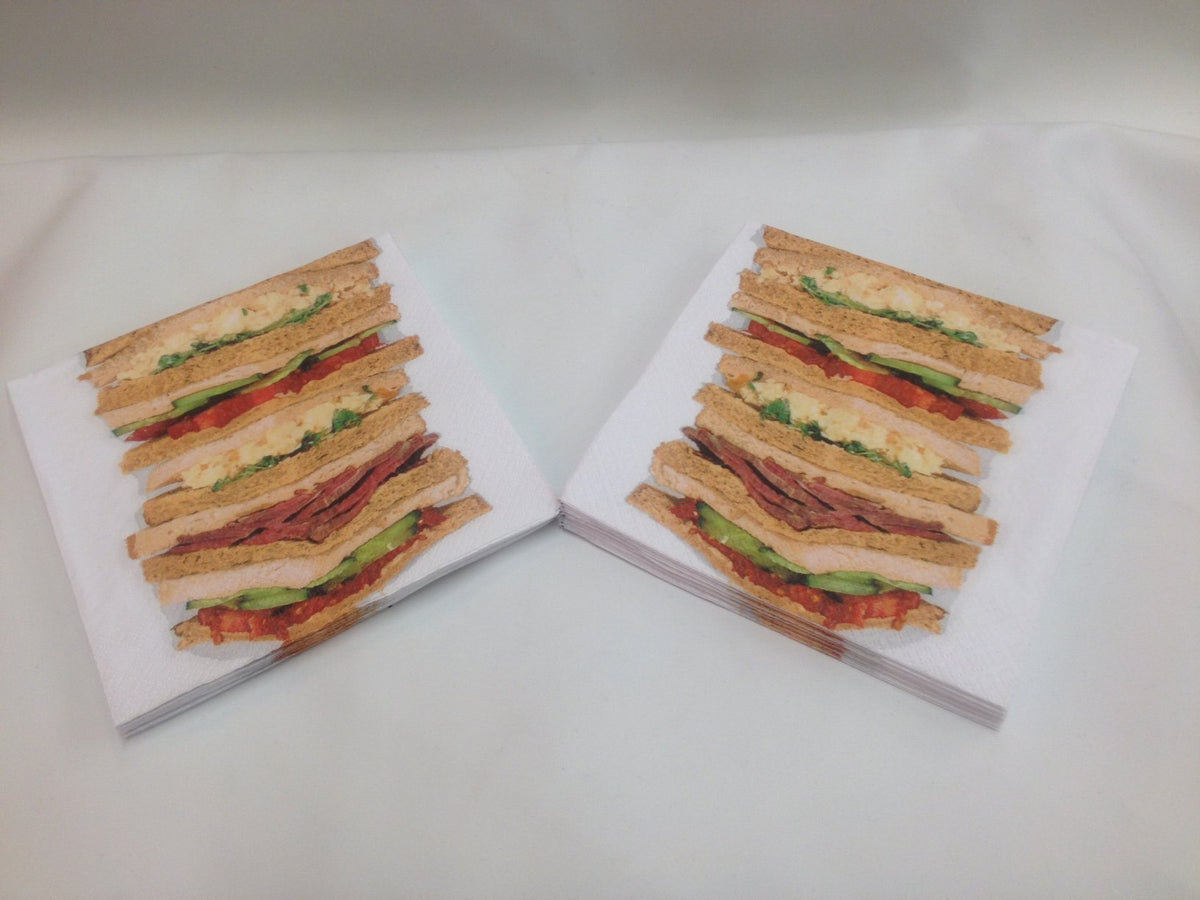 Sandwich design three-ply party napkins