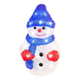 22cm acrylic snowman with 24 bright white LEDs