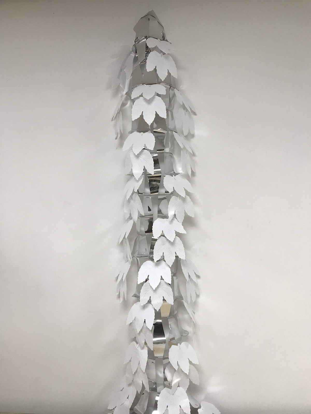1.8m silver and white three-way foil Christmas lantern decoration