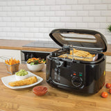 Black 2.5L deep fat fryer additional view
