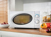 Quest 20L 700W white microwave with manual dial controls