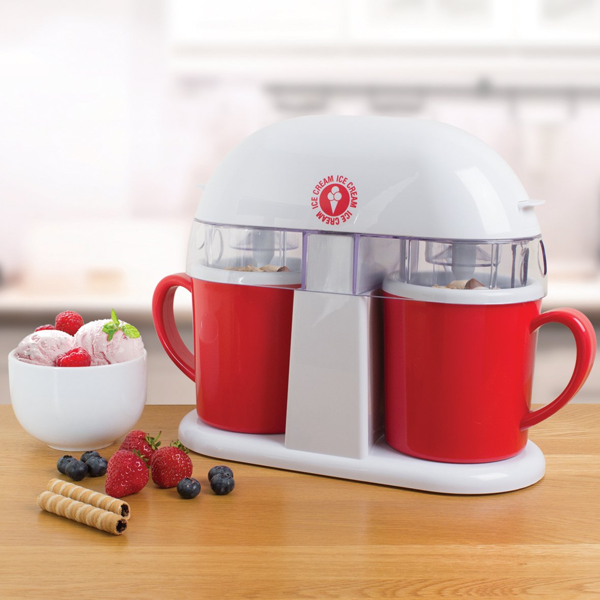 Global Gizmos double-tub ice cream and sorbet maker