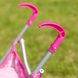 Toyrific collapsible dolls buggy with safety mechanisms