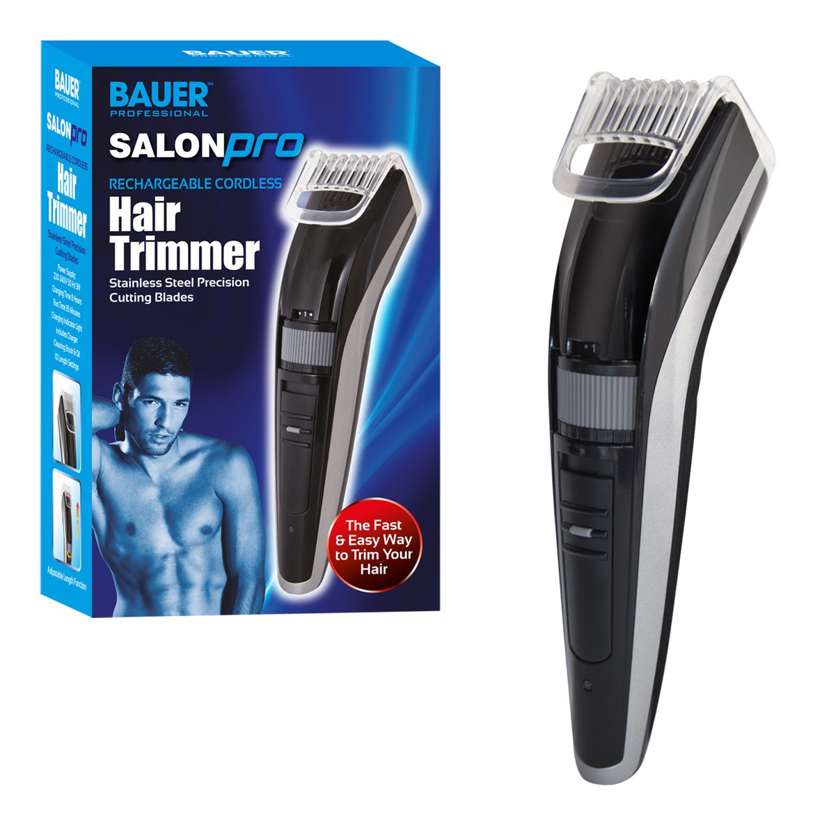 Bauer SalonPro rechargeable cordless hair and beard trimmer