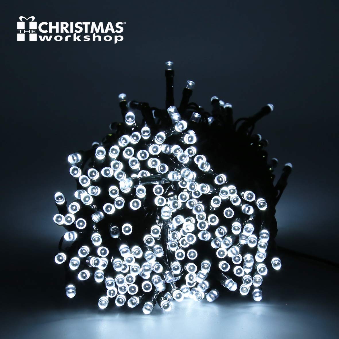 300 bright white LED chaser Christmas lights