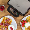 Twin Two Slice Waffle Maker, Stainless Steel, 1000 W, Silver