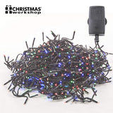 1000 multicoloured LED chaser Christmas lights alternate view