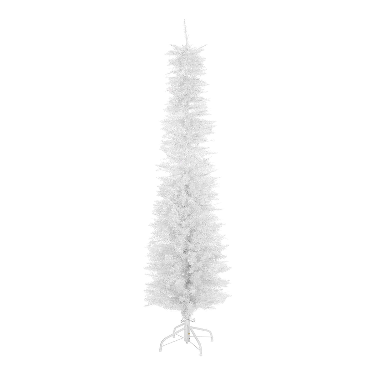 6ft white slimline artificial Christmas tree with 560 tips and metal stand