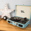 Blue Global Gizmos Bluetooth suitcase turntable with speakers