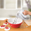 Quest 300W five-speed hand mixer with beaters dough hooks and whisk