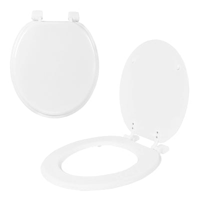 White Effect Toilet Seat Plastic Hinges