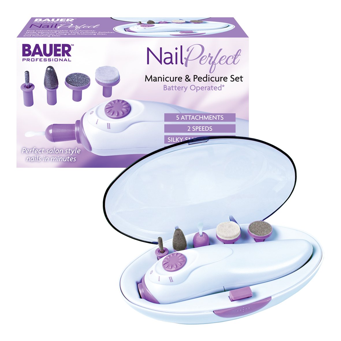 Bauer 38700 battery-operated manicure and pedicure set