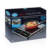 Load image into Gallery viewer, Digital Induction Hob Hot Plate with 10 Temperature Settings and Touch Control, Single, 2000 W, Black
