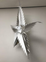 Large silver and white Christmas foil star