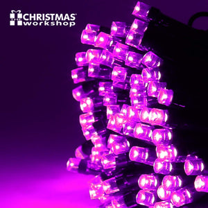 100 LED Pink Chaser lights, Indoor and Outdoor Christmas 8 Functions 