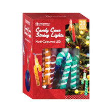 Load image into Gallery viewer, Battery operated Candy Cane String Lights, Multi Coloured
