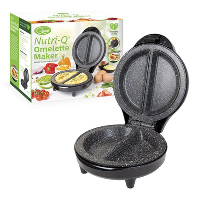 Healthy Eating Twin Double Marble Coated Ceramic Plates Omelette Maker, Plastic, 700 W
