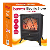 1800W freestanding black electric stove heater controls