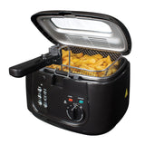 Black 2.5L deep fat fryer alternate view
