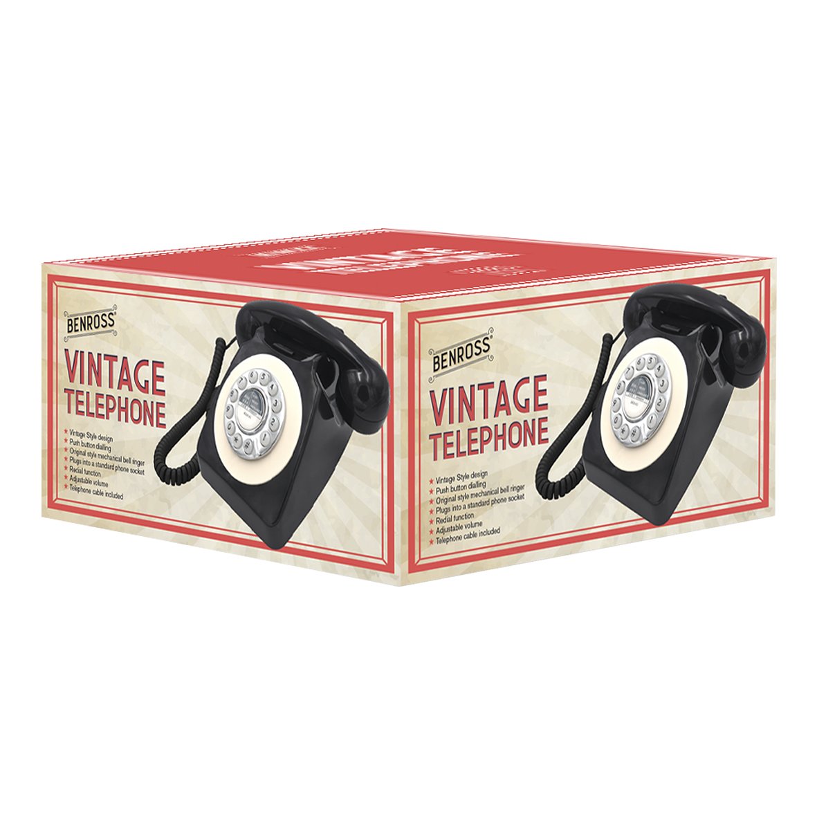 Black vintage-style Benross home telephone handset