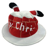 Christmas novelty party hat with Santa legs