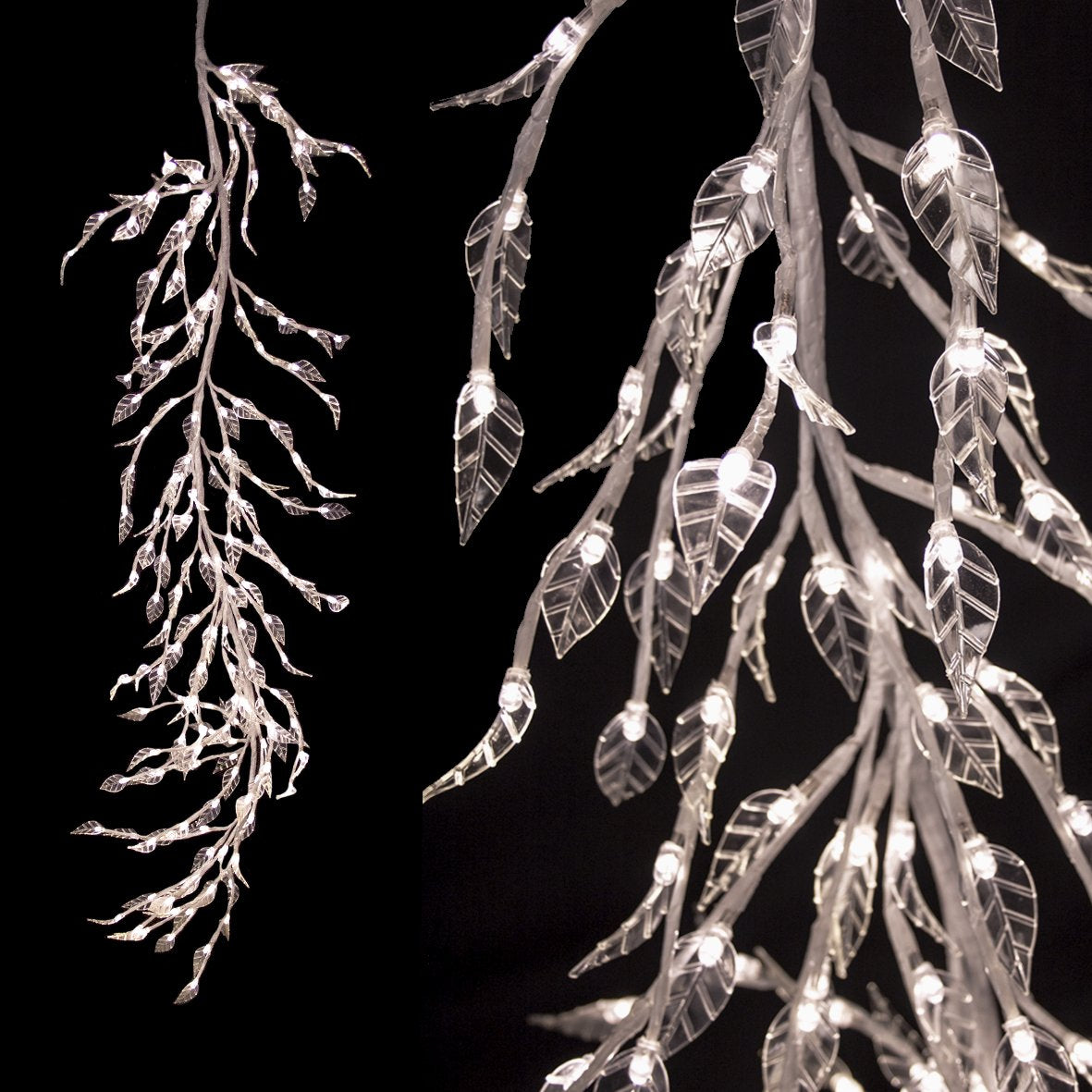 160 LED Leaf Garland Branch Light, Warm White