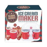 Double-cup ice cream and sorbet maker countertop appliance