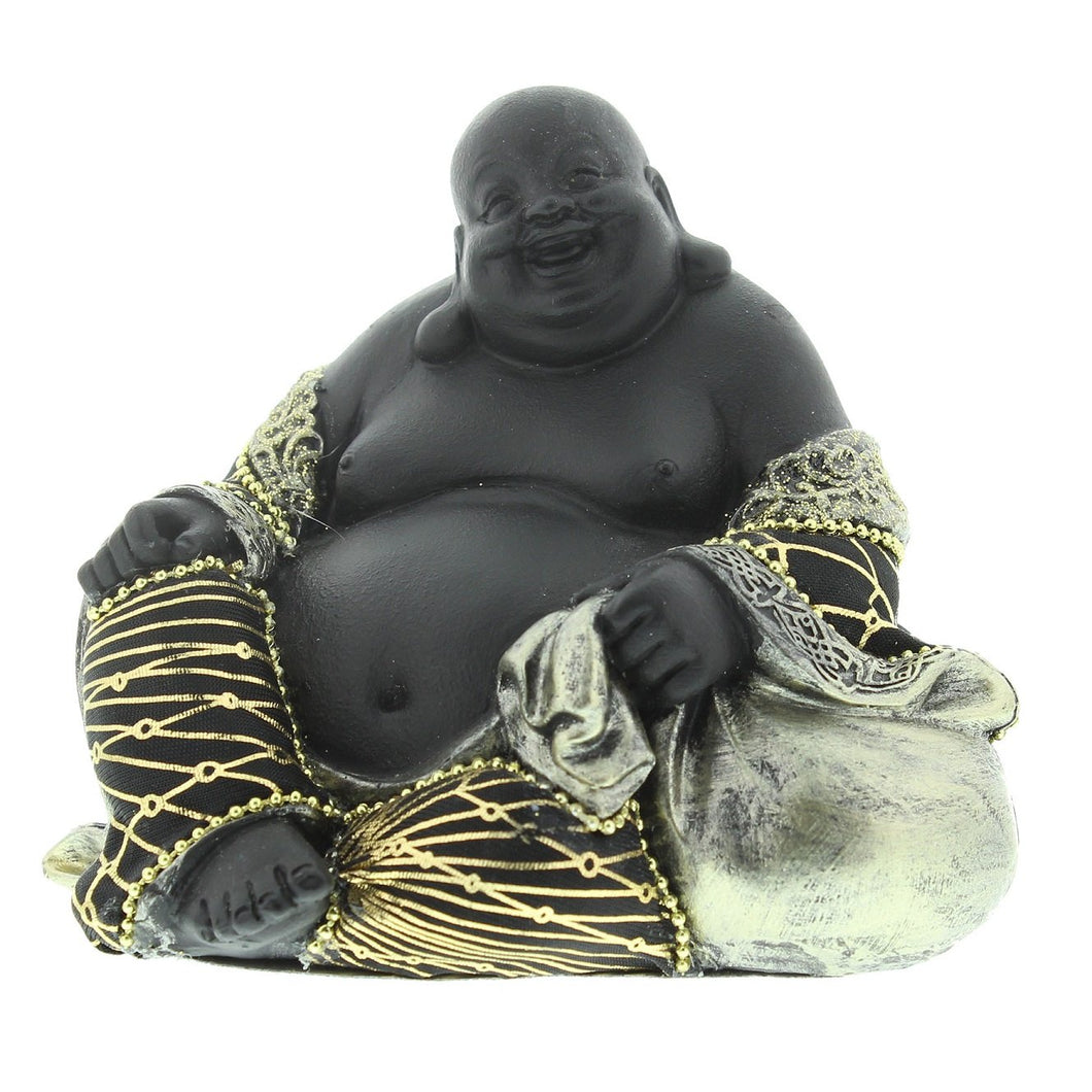 Black and gold sitting Buddha