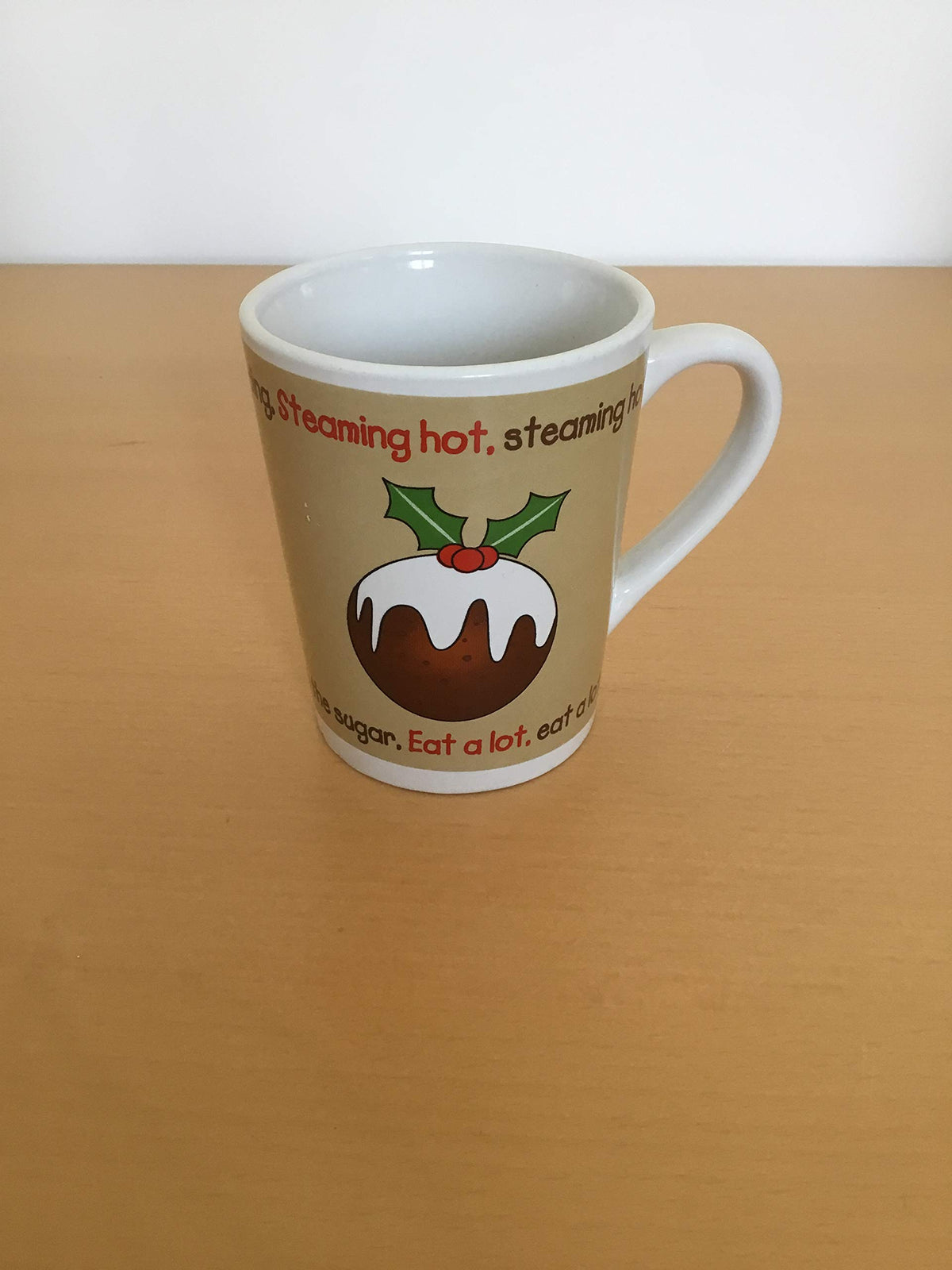 Christmas pudding mug for hot drinks