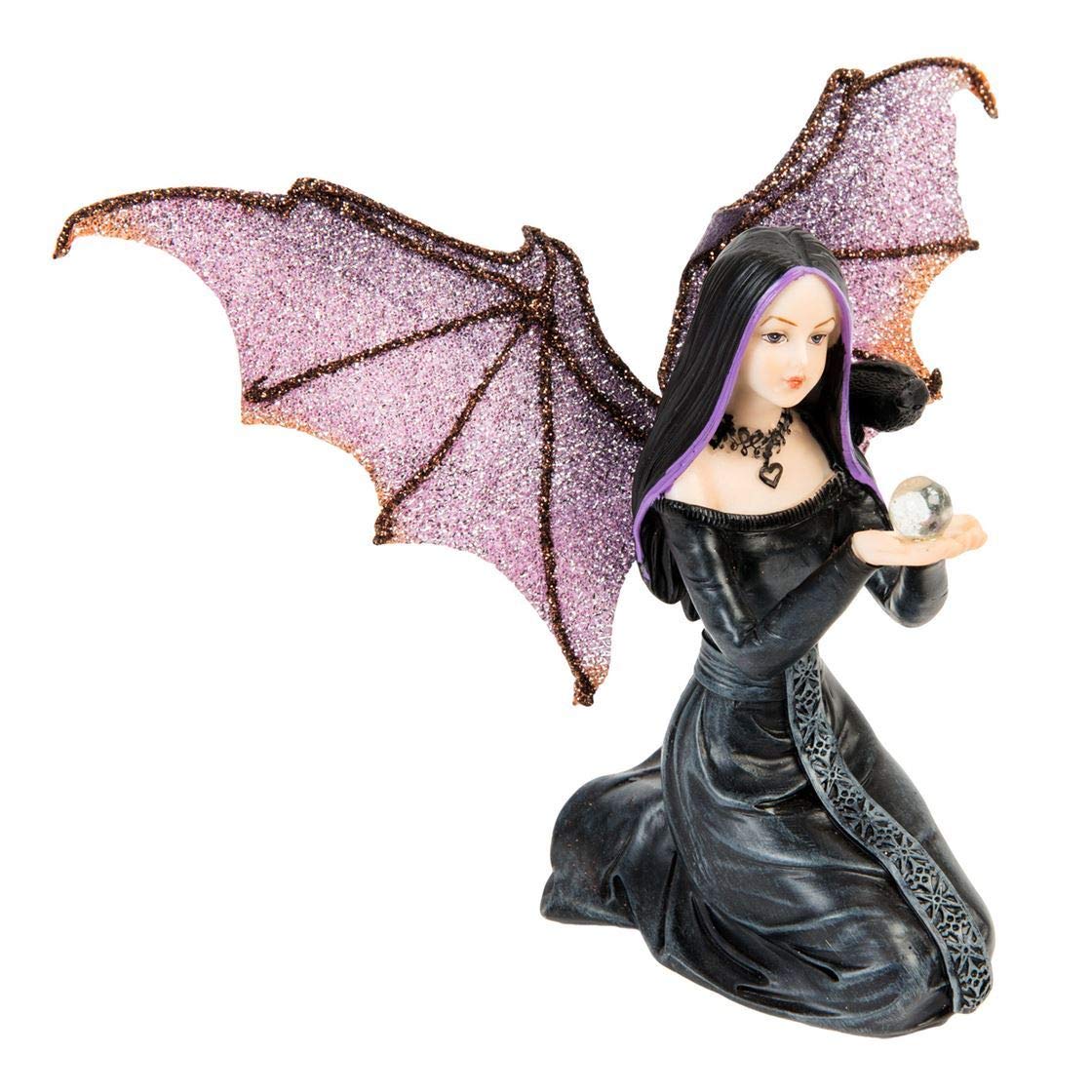Widdop Mystic Legends 58247 kneeling gothic fairy with orb 11.5cm
