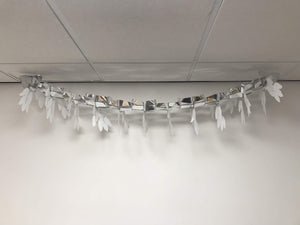 Foil Christmas 3-way Lantern Decoration- SILVER/WHITE