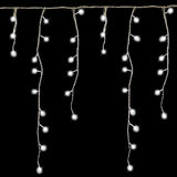 240 LED snowing icicle lights detail view