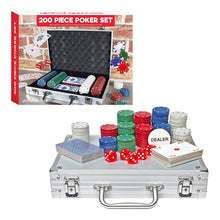 Load image into Gallery viewer, Poker set ~ Chips, Dice, Cards In Aluminium Case
