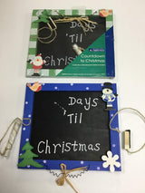 Wooden hanging countdown to Christmas board