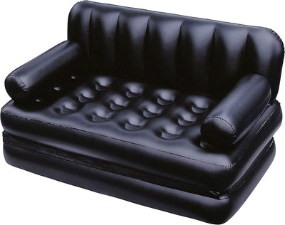 Multipurpose Inflatable Sofa Black PVC