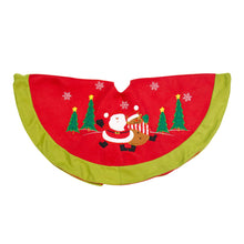 Load image into Gallery viewer, Reindeer Tree Skirt, Red and Green, 90cm Diameter
