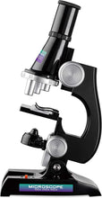 Load image into Gallery viewer, Kids Microscope Set Kit with Light and 100x, 200x, 450x Magnification
