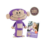 Kids monkey plush travel pillow for car journeys