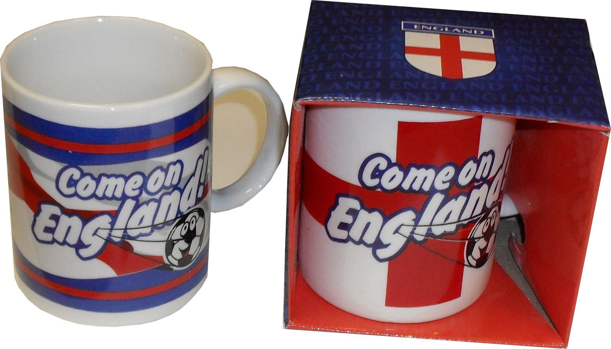 Come On England 10oz ceramic football supporters mug gift boxed