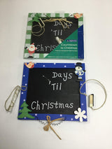 Pair of festive countdown chalkboards for Christmas