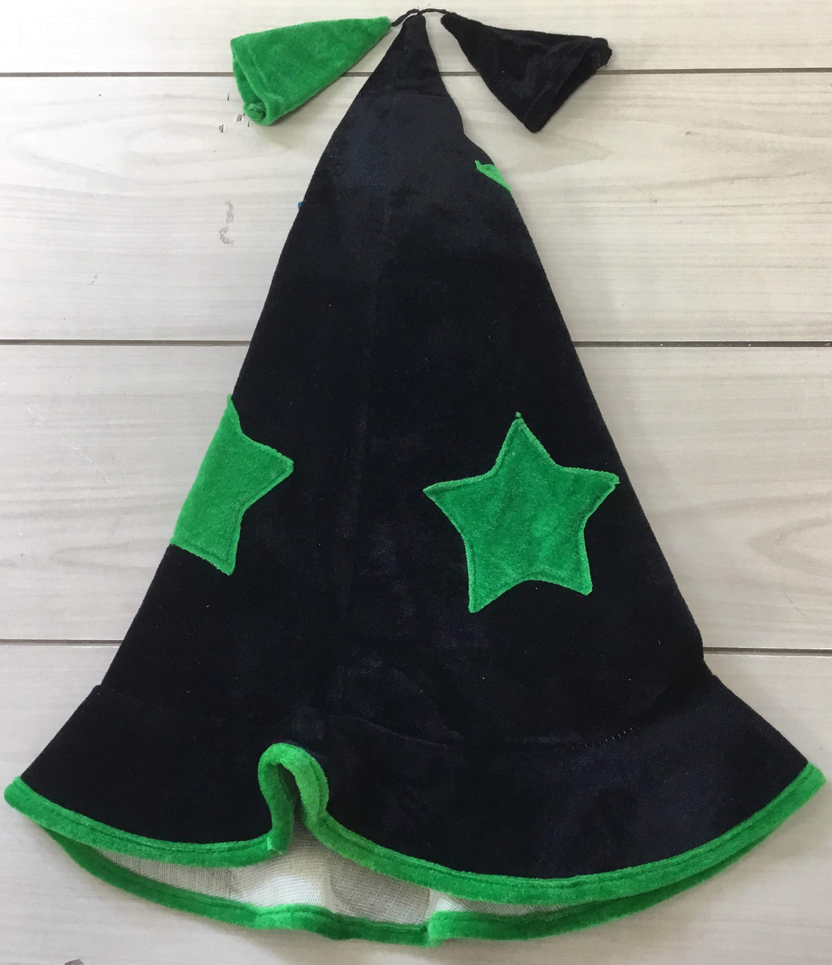 Purple neon witch wizard fancy dress hat
