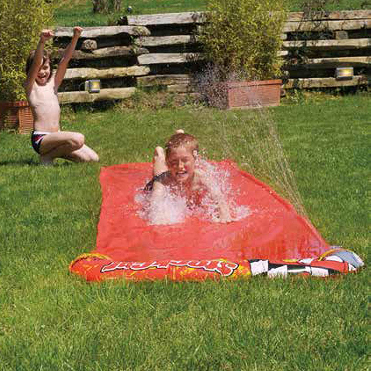 5m inflatable kids' water slide with sprinkler