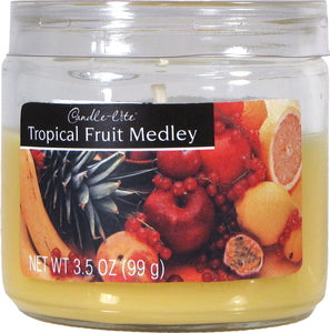 Candlelite Essentials 3-1/2-Ounce Jar Candle, Tropical Fruit Medley