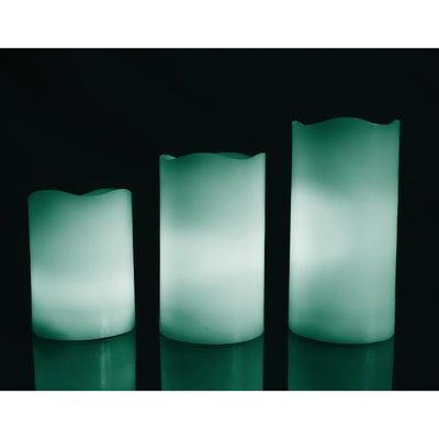 3pc Flameless LED Candles ~ Remote Control ~ Colour Changing