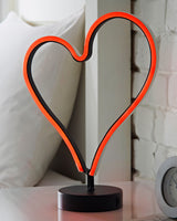 30cm LED neon heart light for indoor display
