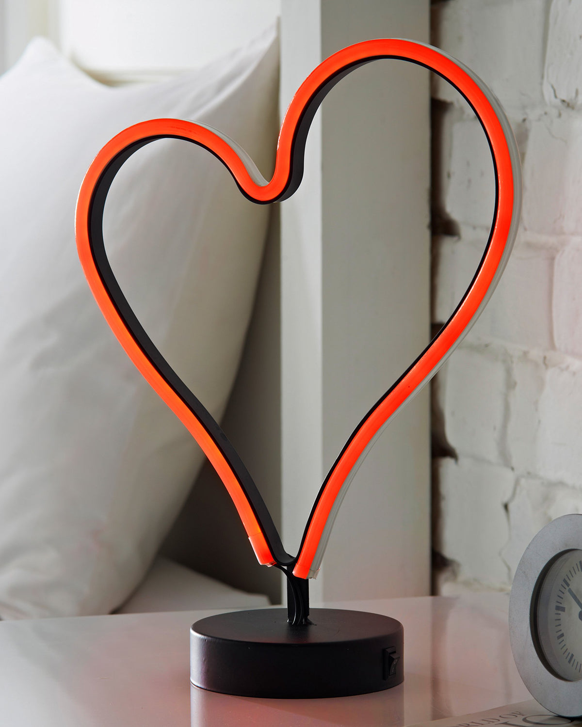 30cm LED neon heart light for indoor display