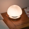 Anika opal dome touch table lamp with chrome-effect base
